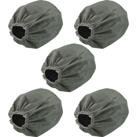 vhbw 5x filtro de tela compatible con Bosch AdvancedVac 20 aspiradora industrial, aspirador húmedo/seco - Bolsa tejido, lavable gris