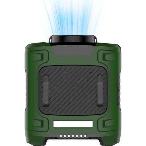 Ventilatore portatile con clip da cintura – Autonomia di 24 ore, batteria da 10.000 mAh, 3 velocità, flusso d'aria di 15.500 giri/minuto, luce LED SOS, funzionamento a mani libere, ideale per esterni,