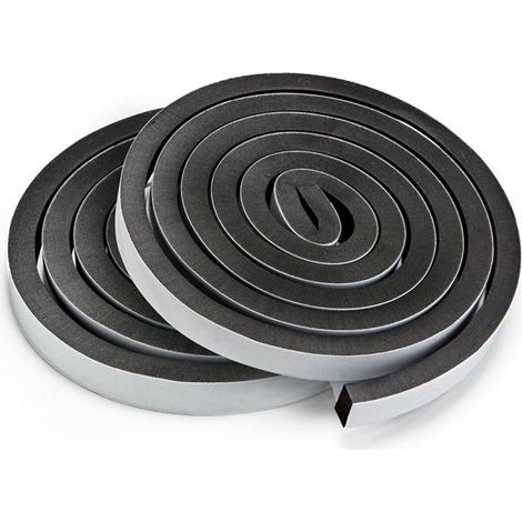 GUARNIZIONE IN SCHIUMA MULTIUSO NERO ROTOLO DA 10 M - ELLEN - 1000015