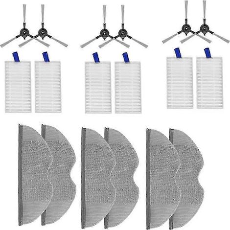 18 piezas para accesorios de robot aspirador E5/C108, repuestos para limpiador, cepillo lateral principal, juego de filtro de mopa, bolsa de polvo, como se muestra en la imagen SZRH AM