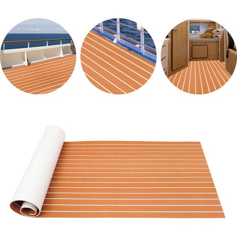 Bache de sol en teck synthétique pour bateau Mousse EVA élastique imperméable 240 x 89,9 cm (1/5)