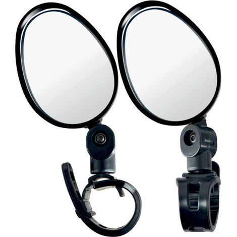 Miroirs De Vélo 2 Pièces HD Rétroviseur Vélo Noir 360° Réglable Miroir Convexe Miroir de Vélo de Guidon pour VTT,Trotinette Electrique Vélo Électrique (1/5)