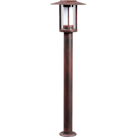 Lindby – Lampadaire d'extérieur LED 'Pavlos' 76 cm – Acier inoxydable finition rouillée – Diffusion douce et homogène – Éclairage jardin, terrasse, balcon
