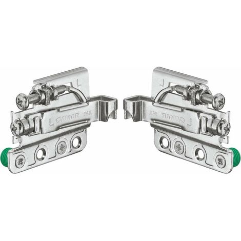 Ferrure de suspension meuble acier zingué à enfoncer élément haut paire (1 gauche L et 1 droite R) réglable hauteur et profondeur 130kg/paire Armoire Cuisine Salle de bain Raccord Connecteur Support F (1/2)