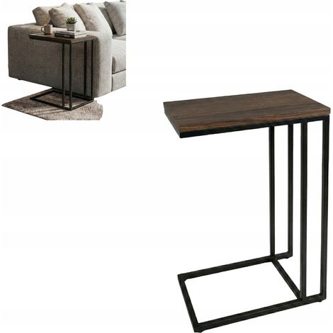 Mesa auxiliar de centro, nogal negro, Reims, 40x25x60cm (1/5)