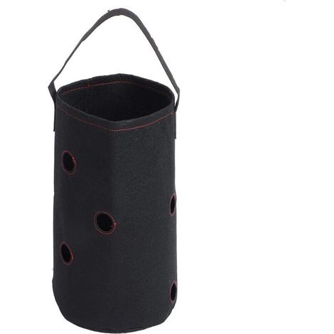 CSPARKV Lot de 2 Plant Grow Bag Impermeable Respirant Feutre Fraise Legumes Grow Bag Pots Plant Pouch Pot Container(Trou Rond)