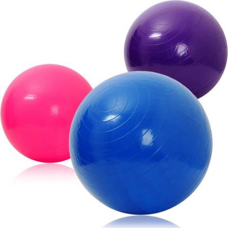 Ballon De Fitness - 65 Cm - Anti-eclatement - Pour Yoga Et Gymnastique - 1 Unite (1/2)