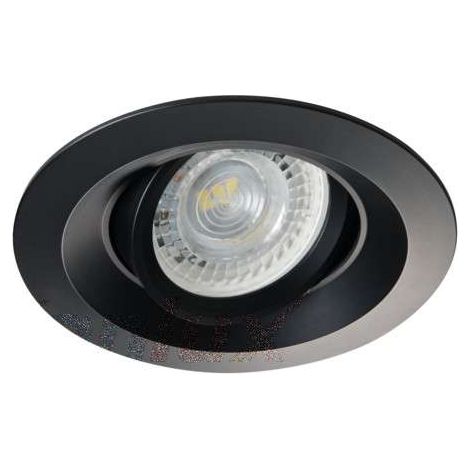 Anneau décoratif encastré - Spot plafond alu noir mat - Ø99mm - COLIE (1/5)