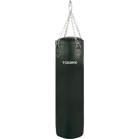 Sacco Evo 30 kg in ecopelle nero - 100x33 cm - 4 catene e gancio girevole
