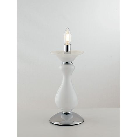 "Lampada da tavolo SOFFIO in vetro bianco" (1/3)