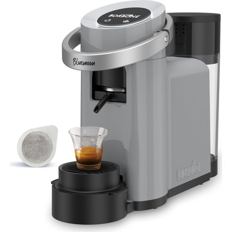 Caffè Borbone Bluemoon Macchina da Caffè a Cialde ESE 44mm – Multifunzione per Espresso, Infusi e Bevande Calde, Pressione 15 bar, Serbatoio 0.9L - Grigia (1/4)