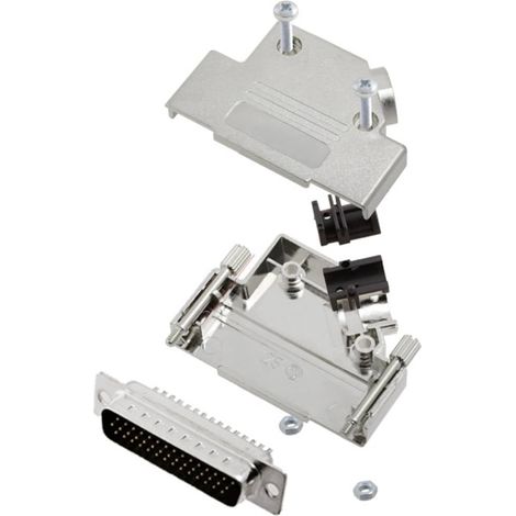 TRU COMPONENTS TCD45PKM25HDP44K 7709452 KIT connettori maschio SUB-D 45 ° Numero Poli (num): 44 Punte a saldare 1 pz.
