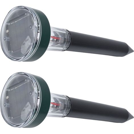 Répulsif à souris LED, répulsif à serpents à ultrasons solaire, lampe de sol, répulsif anti-nuisibles coloré pour l'extérieur (1/5)