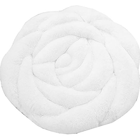 CCYKXA Chair Pad Thick Comfortable Quilted Cushions for Indoor and Outdoor Flower Shape Seat Cushion for Office Living Room Home Garden (White 17.7x17.7x2in) (1/5)