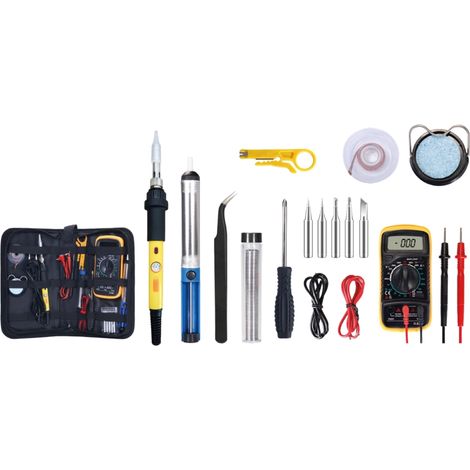 set saldatura ed incisione con multimetro