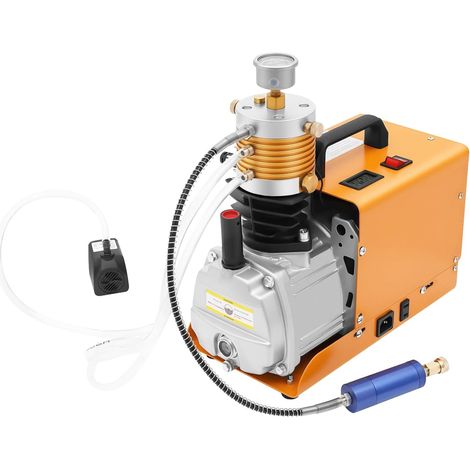 HAUTOUR Compresseur PCP Électrique, Pompe à Air Haute Pression 300bar 30 MPa 4500PSI, Compresseur Haute Pression 1,8 KW 26,4gal/min pour Bouteilles de Plongée avec Mesure de Pression (1/5)