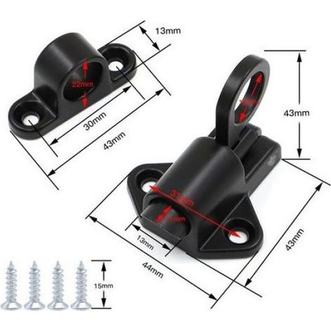 Verrou Porte Automatique - Alliage Aluminium - Pour Porte Bois Fenêtre - Lot De 2 (1/5)