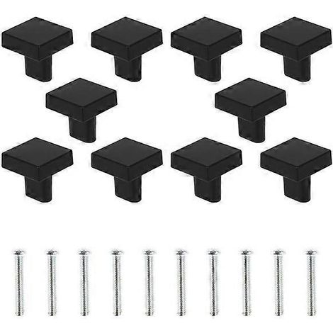 Boutons de meuble dorés avec vis, lot de 10, boutons de tiroir en métal de 2,8 cm (1-1/10 pouce) (1/5)