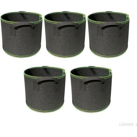 Non-woven fabric grow bag - durable and reusable - 7 gallons
