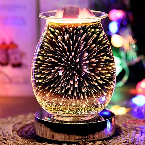 Lampe bougie fondue – Verre – Variateur tactile – Éclairage d'ambiance – Aromatique (1/5)