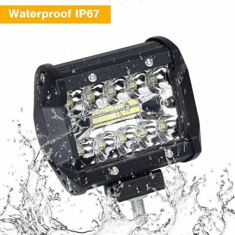 Projecteur LED tout-terrain - - 60W - 6000K lumière blanche - IP65 étanche - Dissipation thermique en aluminium (1/4)