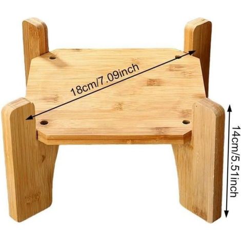 Support de Distributeur de Boissons - Naturel - Bambou - Stable - Pratique - Pour Adultes (1/4)