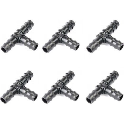 Lot de 6 Dérivation T cannelé ø16 mm - jardiboutique (1/2)