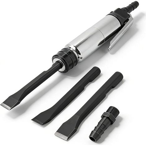 Trapano a percussione pneumatico, velocità a vuoto 4000 giri/minuto, martello pneumatico con impugnatura dritta e 2 punte, trapano a percussione compatto, martello demolitore ad aria compressa per sma (1/5)