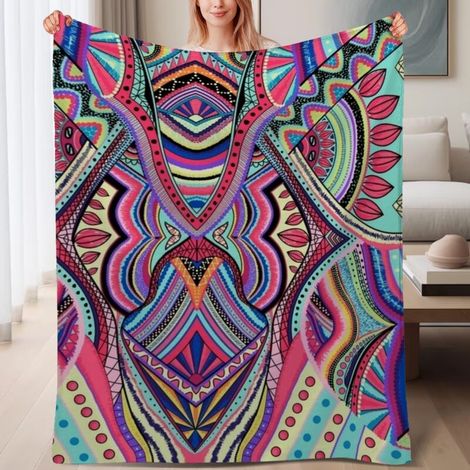Couverture de lit en polaire, douce et chaude en microfibre toutes saisons, décoration de salon, excellent cadeau pour femmes et hommes, 6080 pouces (1/4)