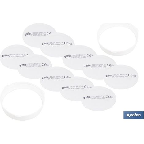 Set de rechange 10 pré-filtres P2 NR pour filtres combinés