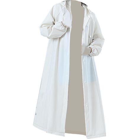 Cape de pluie adulte réutilisable EVA transparent imperméable portable pliable avec capuche imperméable enfant pour extérieur (1/5)