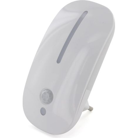 Veilleuse LED - Capteur De Mouvement - Lumière De Nuit Jaune Chaud - 220 V - 1 8 W - Détection 2 5 M - Angle 100° H 50° V - Pour Chambre Couloir Escalier - 1 Pièce (1/5)