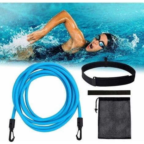 Résistance Elastique de Nage, 4M Réglable Elastique de Nage Piscine, Entraînement Ceinture de Natation, Elastique Natation pour Adultes et Enfants, Utilisation Professionnelle, Amatrice ou Récréative (1/4)