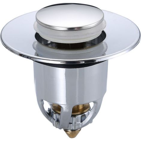 Bonde de Lavabo Pop-Up,Bouchon Lavabo Universel Acier Inoxydable Cuivre Flitre de Vidange Anti-Bloqué Popup avec Bonde et 2 Joints pour évier Cuisine Salle Bain Bouchon (1/5)