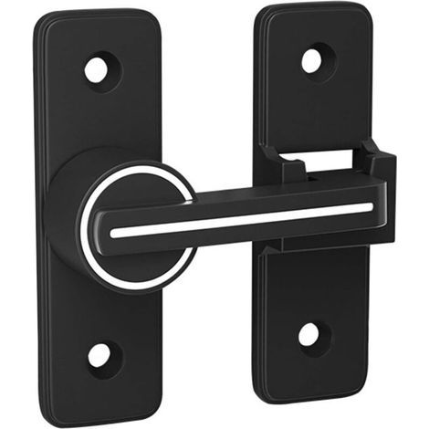 CSPARKV 1 PCS Serrure De Porte Coulissante Verrou Porte Coulissante Loquet De Serrure De Porte De Lumineux Verrou Serrure Porte Interieure Bloque Porte Coulissante Antivol Serrure Sécurité(180 Degré (1/5)