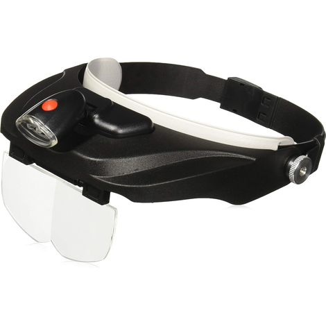 Loupe frontale Deluxe PRO Series avec fonction d'éclairage LED et quatre lentilles de rechange (CP-60)