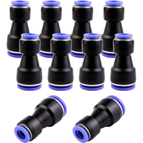 10 pièces 16 mm répartiteur en Y à 3 voies, raccord pneumatique, rapide plastique raccords Push to Connect, adaptateur de conduite d'air PY - PG16-10mm (1/5)
