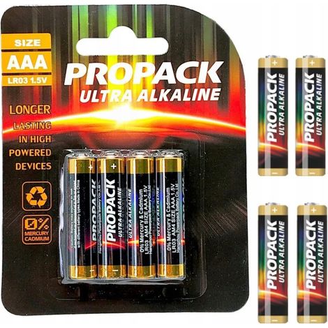 Pile alcaline LR03 AAA 1,5V 4 pz.