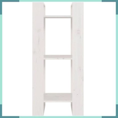 813860 Bibliothèque/Séparateur de pièce Blanc 41x35x91 cm Pin solide (1/5)