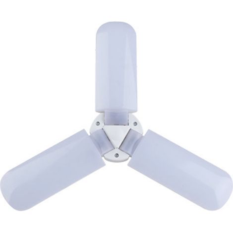 Ventilateur Lumineux - Ampoule LED Pliable en Forme d'Éventail - 30 W à 60 W - E27 - Pour Garage Atelier Sous-sol - 2 à 5 Pales (1/5)