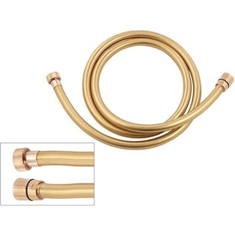 Flessibile doccia retinato dorato in pvc atossico  Lunghezza: 150 cm (1/3)