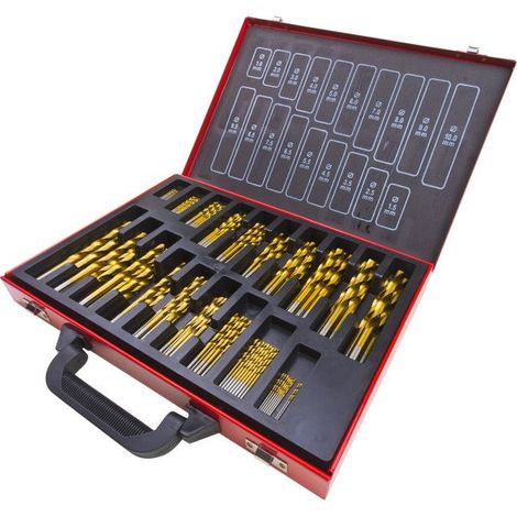 Forets TITANE HSS - de 1 à 10 mm en coffret 170 pièces