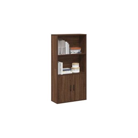 Bibliothèque chêne marron 60x24x120 bois d'ingénierie (1/5)