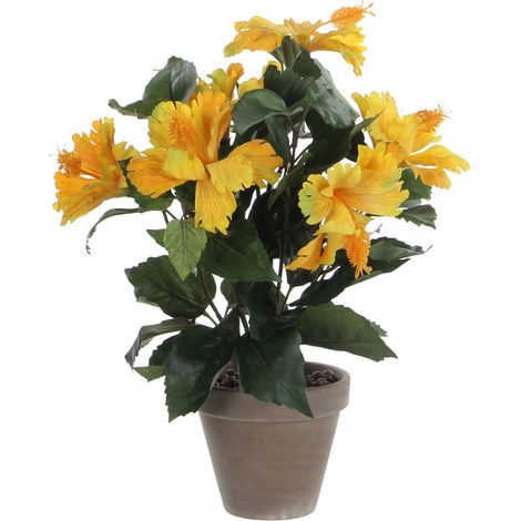 Mica Decorations Plante artificielle Jaune H40xl30xL30cm (1/4)