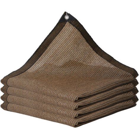 Parasol perforé, protection solaire 70% pour jardin, terrasse, protection solaire extérieure, - marron 3 x 4 m (1/5)