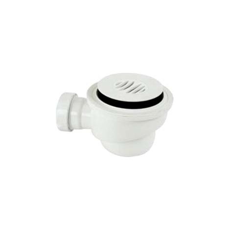 PILETTA SIFONATA PER PIATTO DOCCIA CON PIATTELLO GRIGLIATO BIANCO 11/2 foro piatto doccia ø mm.50
