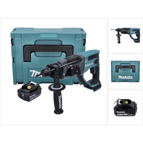 Makita – Perforateur à percussion sans fil 18V 2,0J SDS Plus – 1x batterie 3,0Ah – Pour béton armé et maçonnerie – Coffret Makpac (1/5)