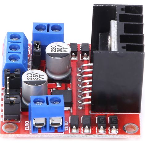 Module de commande de moteur L298N, pont en H double, compatible avec les moteurs pas à pas et les robots de voiture intelligente. (1/5)