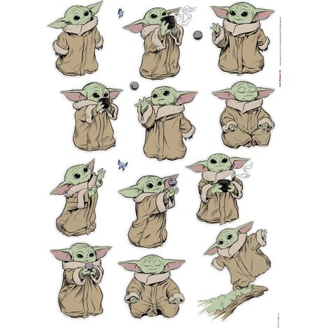 Komar Wandaufkleber - Star Wars The Mandalorian Grogu The Cutest - 70 x 50 cm - Wandsticker (1/3)