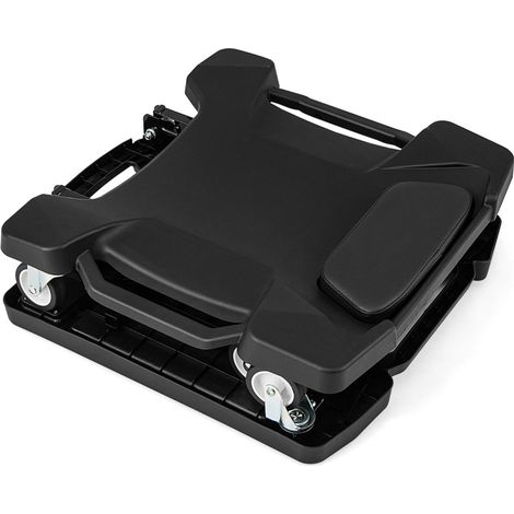 Carrello di ispezione meccanico pieghevole 108 x 55 x 14 cm portata 158 kg poggiatesta imbottito stile moderno PP nero 200011384